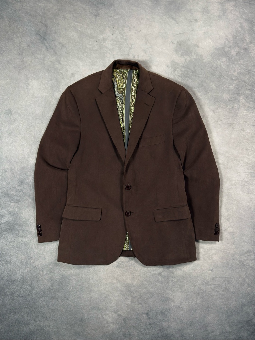 STUNNING ETRO Brown Cotton Silk Paisley Italian Tailored Blazer Jacket RRP2500$